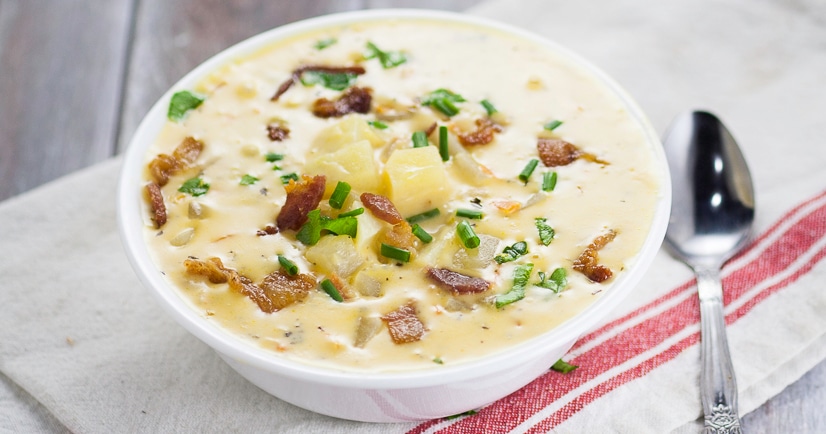 Cheesy Potato Soup • Salt & Lavender